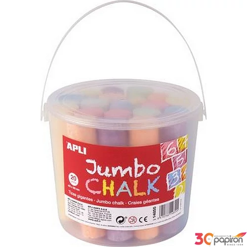 Aszfaltkréta 20 Apli Jumbo 20db-os, 6 féle szín Írószerek Apli 14855