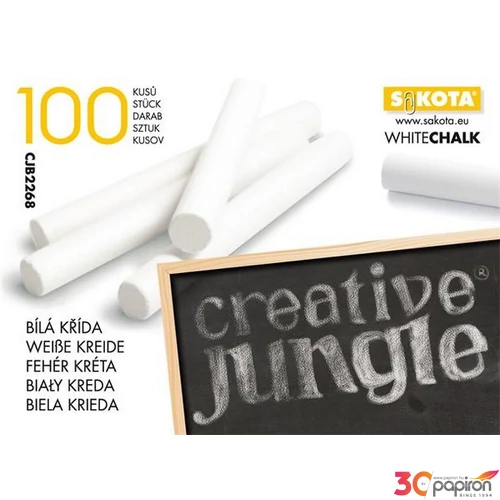 Táblakréta 100 fehér CreativeJungle 100db/doboz Írószerek