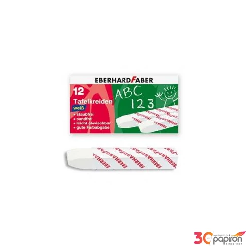 Eberhard Faber táblakréta fehé 12db fehér szögletes E525000