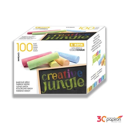 Táblakréta kerek Creative Jungle színes