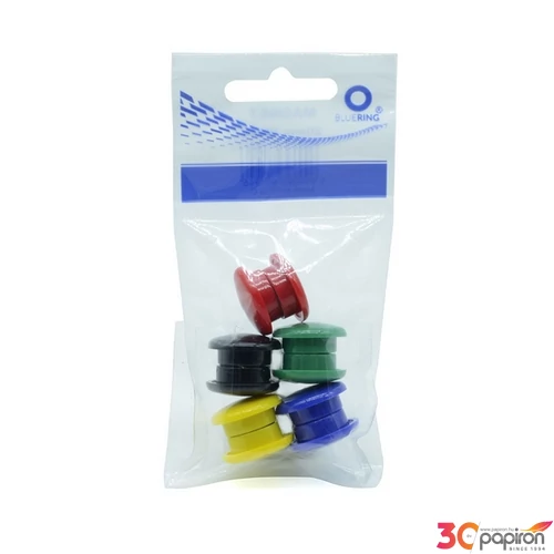 Táblamágnes 20mm Bluering 10db/csomag, vegyes színek 5 féle szín