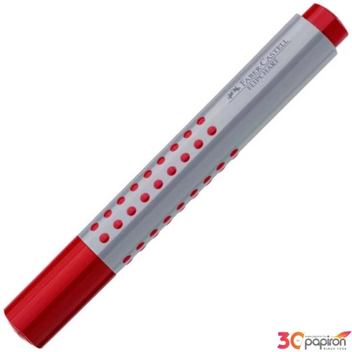 Faber-Castell táblafilc Grip kerek hegyű piros flipchart marker 153621