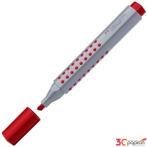 Faber-Castell táblafilc Grip vágott hegy piros flipchart marker 153521
