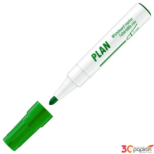 Táblamarker ICO Plan zöld Fehértábla marker szárazon letörölhető táblafilc, flipchartmarker irodaszer