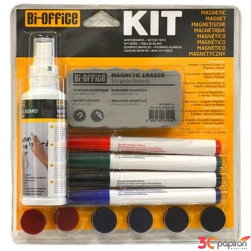 Mágnestábla készlet Bi-Office 6mágnes+4marker+törlő+tisztító folyadék Prezentáció BI-OFFICE KT1010