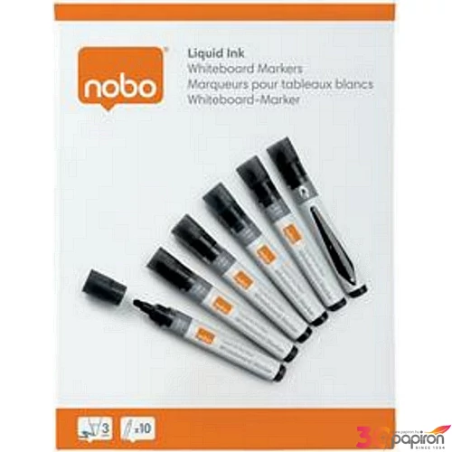 Táblamarker Nobo folyékonytintás, kúpos, 1-3mm fekete VN5376