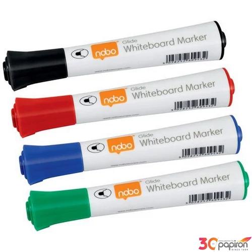 Táblamarker Nobo kúpos hegyű, 2mm, 10 db Glide, vegyes