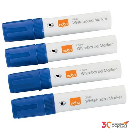 Táblamarker Nobo vágott hegyű, 10mm, Glide, kék VN5389