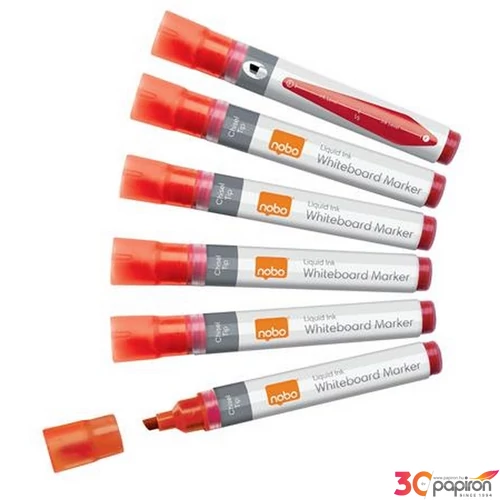 Táblamarker Nobo vágott hegyű, 4mm, piros VN5384