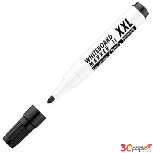 Táblamarker Whiteboard 11xXL kerek hegyű fekete 3mm táblafilc, flipchartmarker irodaszer