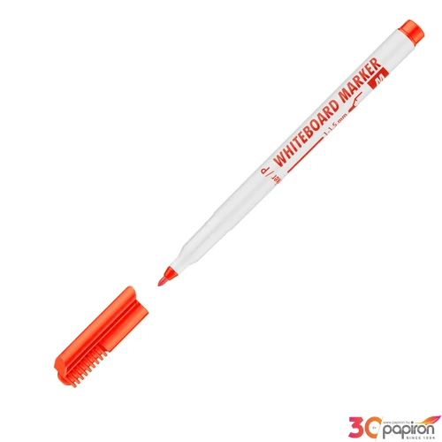 Táblamarker Whiteboard M piros táblafilc, flipchartmarker irodaszer