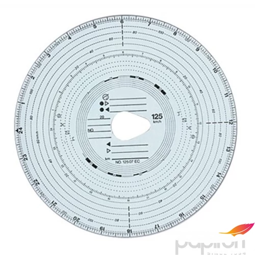Tachográf korong 125km/h 1napos fordulatszámos TACHO124