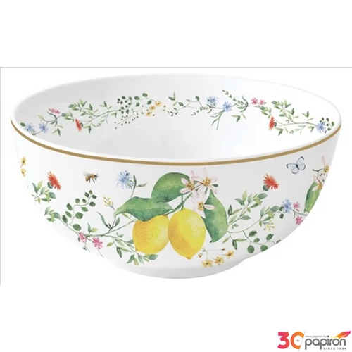 Tál porcelán 15cm, Fleurs et Citrons Porcelántál
