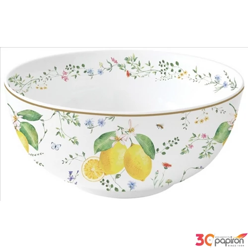 Tál porcelán 23cm, Fleurs et Citrons Porcelántál