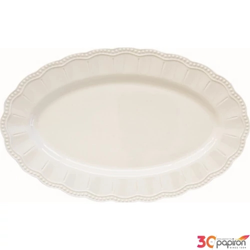 Tál porcelán 36x23cm, Elite white Porcelántál