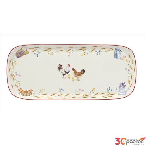 Tál porcelán 40x17,5cm, Country Life Porcelántál