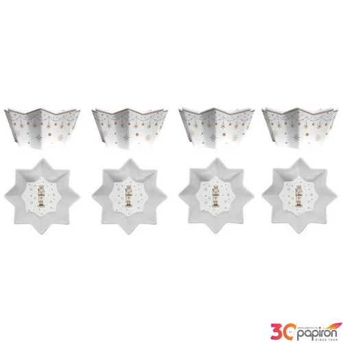 Tál Porcelán karácsonyi 4db-os szett, 11cm, dobozban Royal Nutcracker