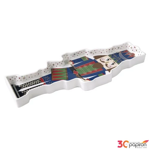 Tál Porcelán diótörő forma 36,5x14cm, Nutcracker Porcelántál
