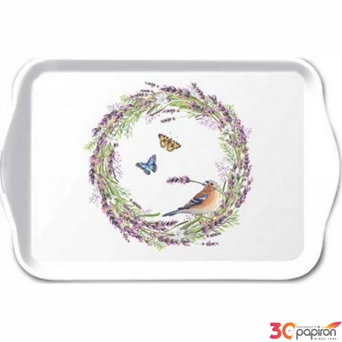 Tálca Ambiante kicsi Chaffinch white műanyag kistálca 13x21cm