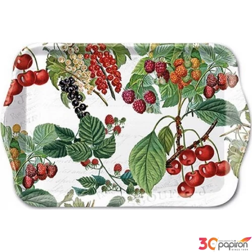 Tálca Ambiante kicsi Fresh Fruits műanyag kistálca 13x21cm