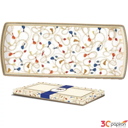 Tálca Porcelán 35x15cm dobozban Cheval