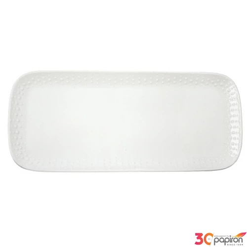 Tál Porcelán 36x16cm, Drops White Porcelántál