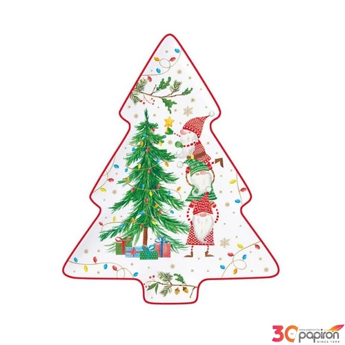 Tálca Porcelán karácsonyi 20,5x25,5cm, Ready for Christmas dobozban