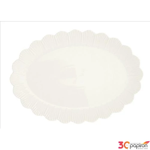 Tál Porcelán 36x26cm, Fleuri white Porcelántál