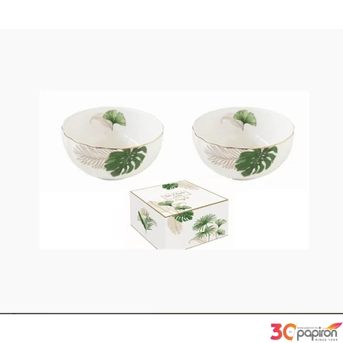 Tálkaszett Porcelán 2,5dl 2db-os, 12cm, dobozban Exotique