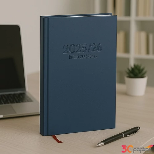 Tanári zsebkönyv 2025/26 145x205mm, kék színű Realsystem   kollekció 5311-04
