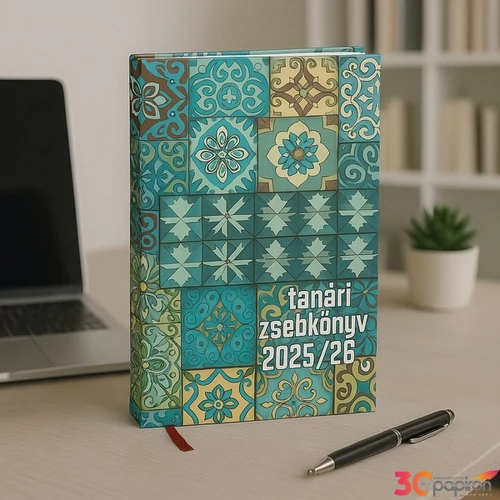 Tanári zsebkönyv 2025/26 145x205mm, mozaik mintás Realsystem   kollekció 5311-67