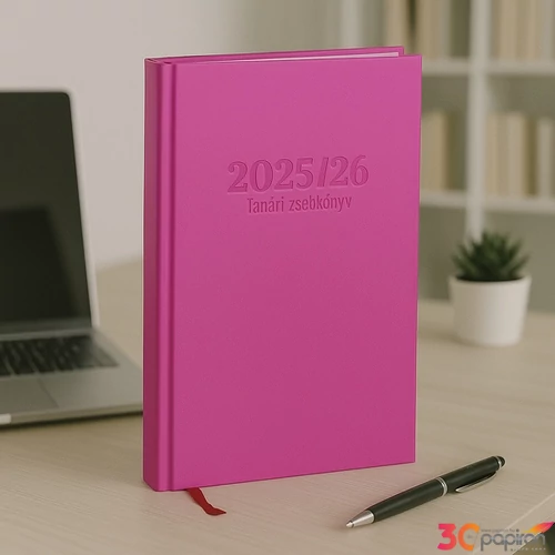 Tanári zsebkönyv 2025/26 145x205mm, pink színű Realsystem   kollekció 5311-34