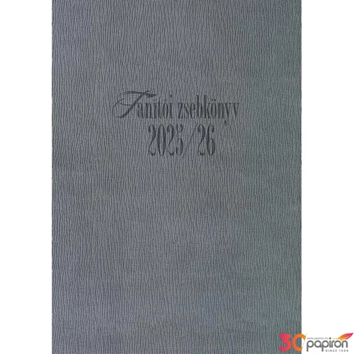 Tanítói zsebkönyv 2025/26 heti 145x205mm, szürke színű Realsystem   kollekció 5317-03