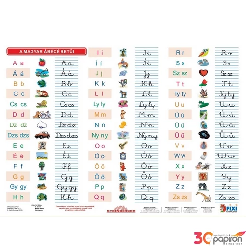Tanulói munkalap Stiefel A/4 / Magyar ABC betűi Iskolaszerek Stiefel 23727
