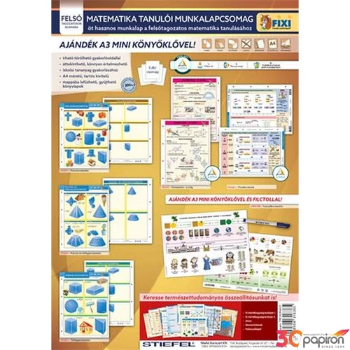 Tanulói munkalap csomag 5 munkalap, 1 alátét, filc, STIEFEL Matematika felsősöknek