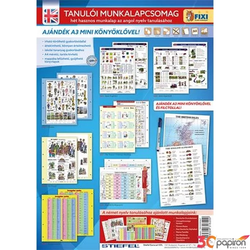 Tanulói munkalap Stiefel Angol nyelvtanulás 7munkalap+alátét+filc Iskolaszerek Stiefel TMCSOMAG7