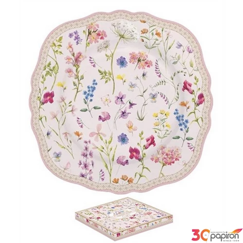 Tányér desszertes kerámia 20cm, dobozban, Symphonie Florale
