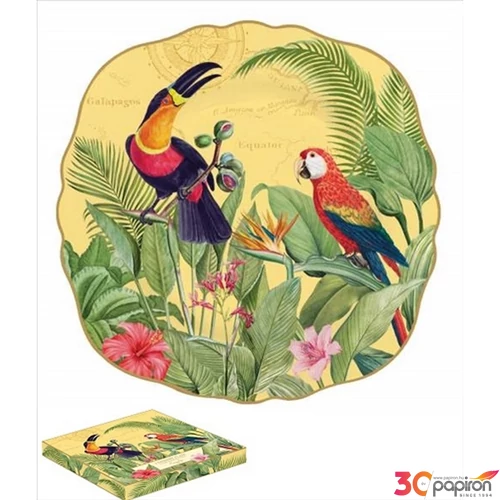 Tányér desszertes kerámia 20cm Exotic Paradise dobozban