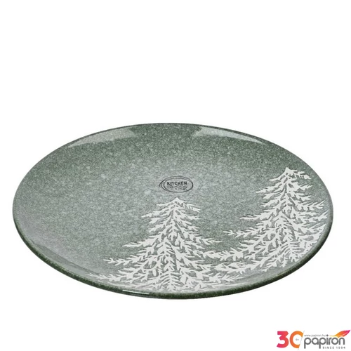 Tányér kerámia karácsonyi 24' fenyőfás 2.4cm sdkae