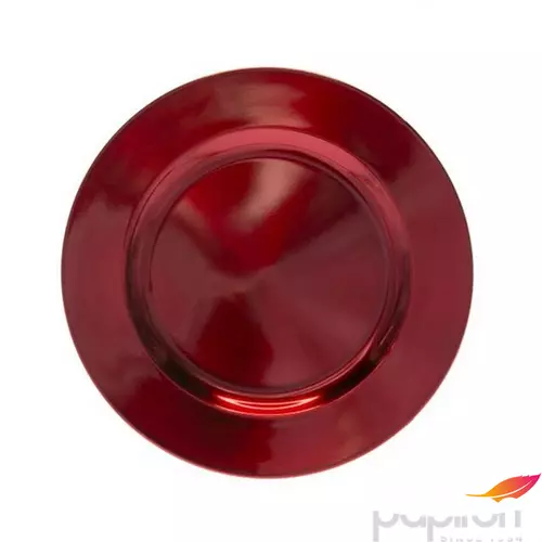Tányér kerek műanyag 22x22x2 cm, piros