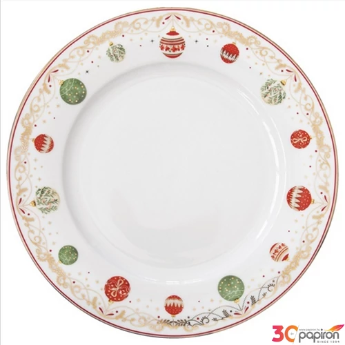 Tányér lapos porcelán 26,5cm, Birds Melody lapostányér kézzel festett
