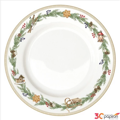 Tányér lapos porcelán 26,5cm, Royal Nutcracker lapostányér kézzel festett