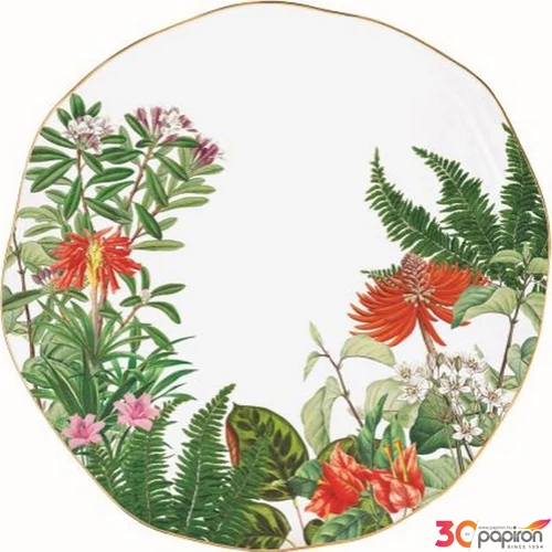 Tányér lapos porcelán 26cm,Spring Time lapostányér kézzel festett