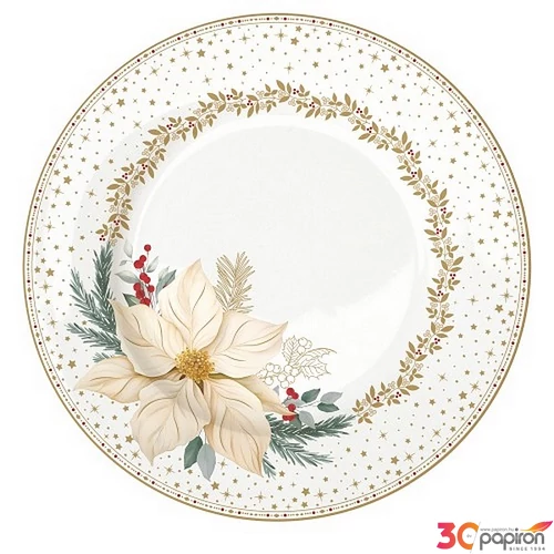Tányér porcelán karácsonyi 19cm, Christmas elegance