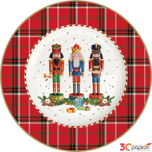 Tányér porcelán karácsonyi 19cm, Vintage Nutcracker