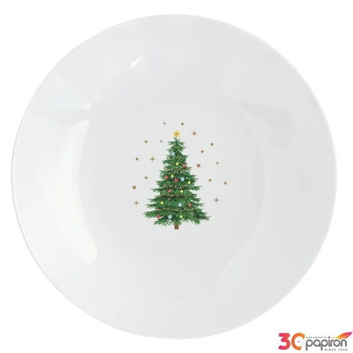 Tányér porcelán karácsonyi 20,5cm, Festive Trees