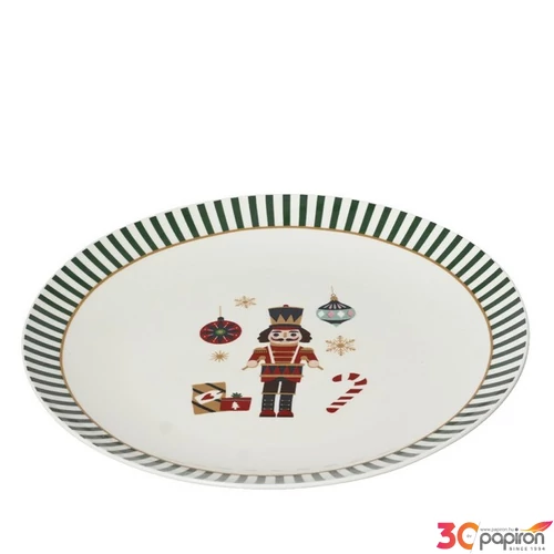 Tányér Porcelán karácsonyi 24' diótörő mintás 3.6cm sdkae