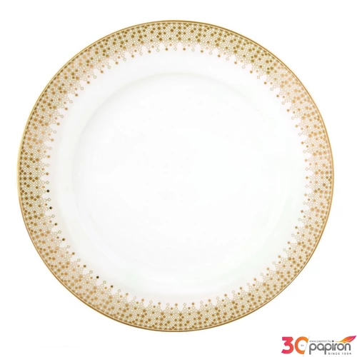 Tányér porcelán karácsonyi 26,5cm, Happy Easter lapostányér kézzel festett