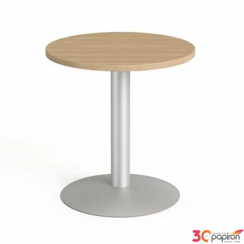 Tárgyalóaszta kör szürke fémlábba O 60cm MAYAH Freedom SV-57 kőris