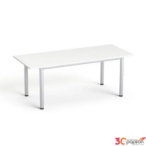 Tárgyalóaszta szürke fémlábba 80x190cm MAYAH Freedom SV-42 fehér